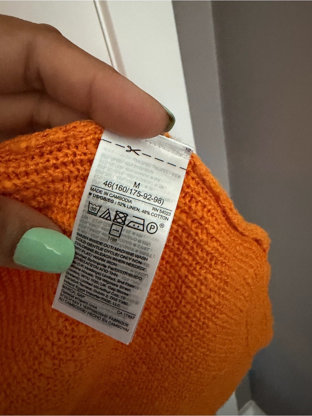 GAP V-Neck Knit Tank Top - Orange - Picture 4 of 4